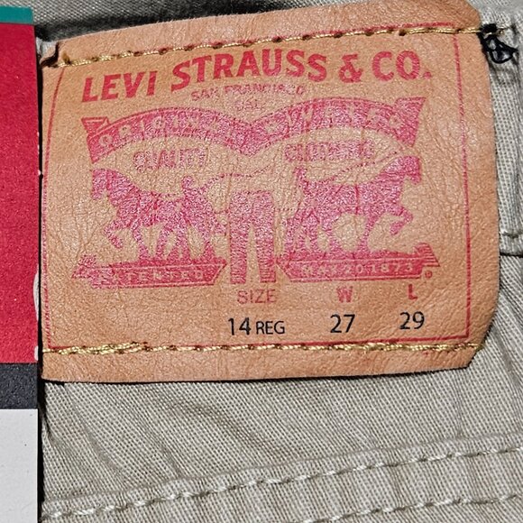 Levis Youth Khaki Pull on Pants Size 14 Jeans Slim Fit Stretch Comfort Waist - Picture 4 of 8